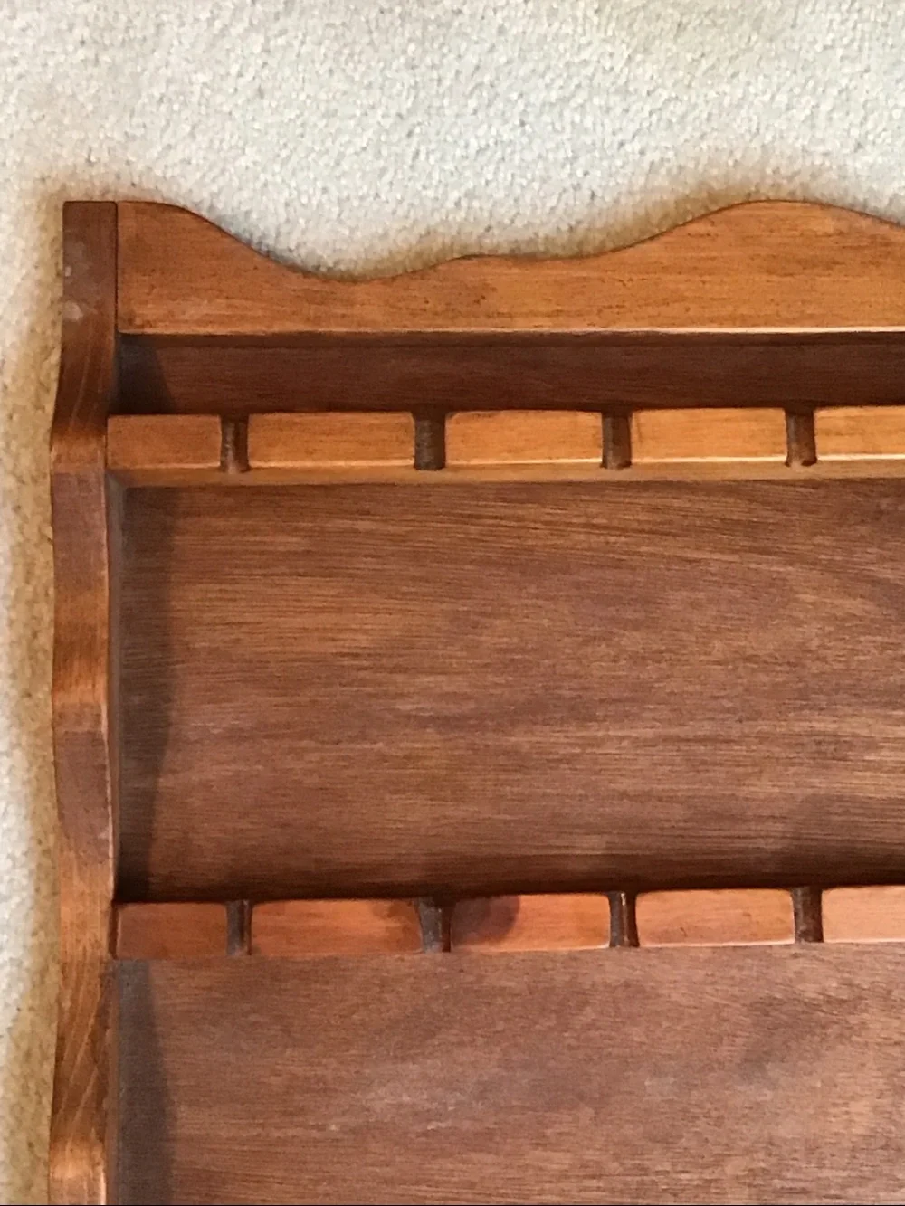 Vintage Wooden Spoon Collection Display, 18 7/8” x 18 5/8” x 1 5/8”